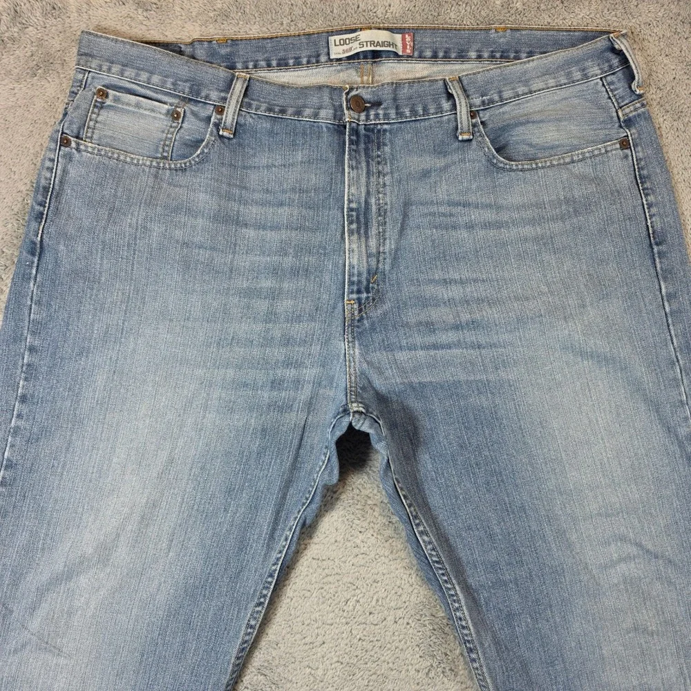 Levis 569 Loose Straight Jeans Mens 44x30 Blue Medium Wash Baggy Denim Pants